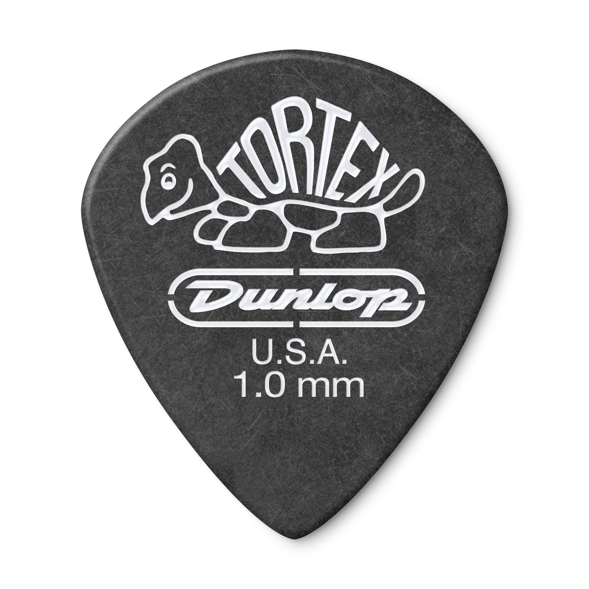 Jim Dunlop 482P1.0 Tortex Jazz Player Pack - Pitch Black (Pack of 12),1.00mm