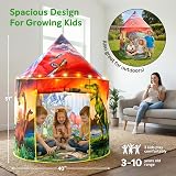 W&O Dinosaur Discovery Kids Tent with Roar Button LED Lights Toy Dinosaurs view 4