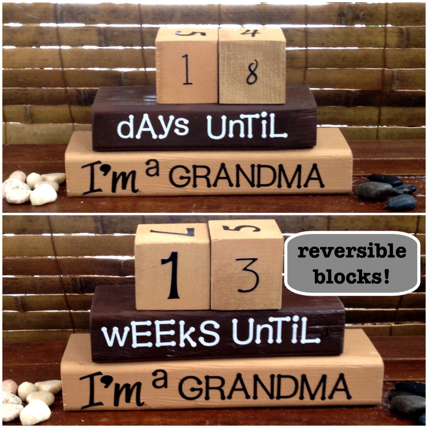 Amazon Com Baby Pregnancy Reveal Countdown For The New Grandma