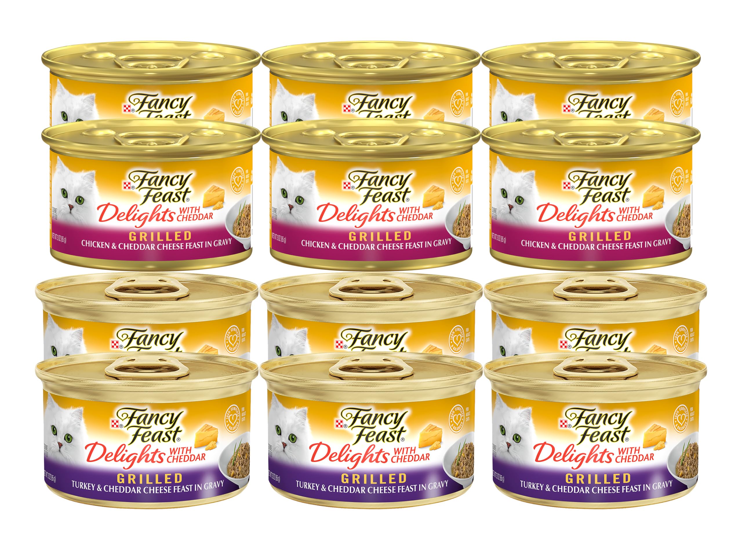 Purina Fancy Feast Delights with Cheddar Wet Cat Food Variety Pack