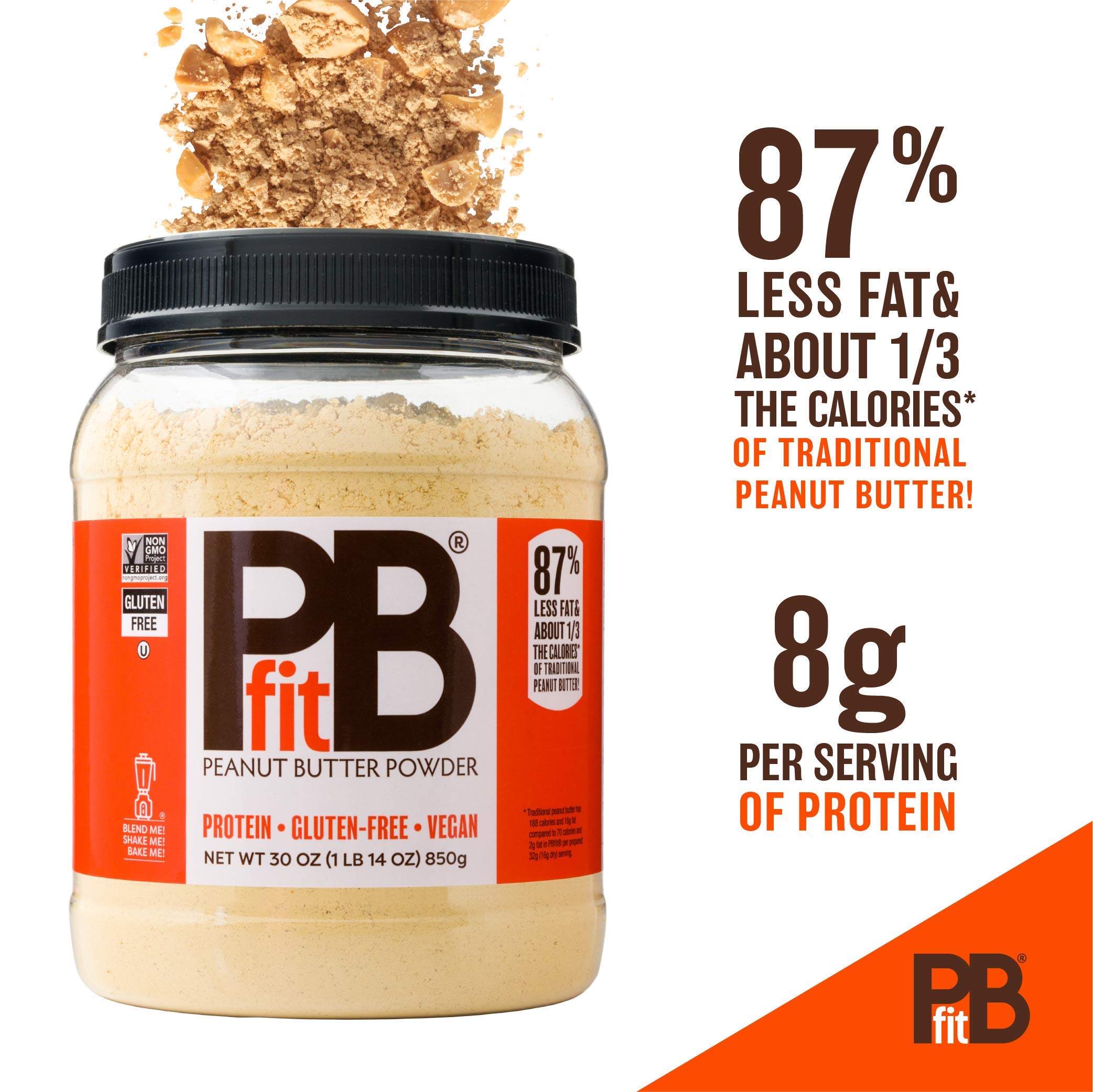 PBfit AllNatural Peanut Butter Powder, Powdered Peanut Spread From