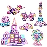 ASOK Magnetic Blocks Magnetic Tiles 133pcs 3D Castle Educational Learning and Development Toys for 3 4 5 6 7 8 9 Years Old Boys Girls Kids 133pcs