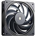 Cooler Master Mobius 120 OC High Performance Interconnecting Ring Blade Fan, PWM Fan Speed Toggle, Metal Motor Hub, Double Ball Bearing for PC Case, Liquid and Air Cooler (MFZ-M2NN-32NPK-R1), Black