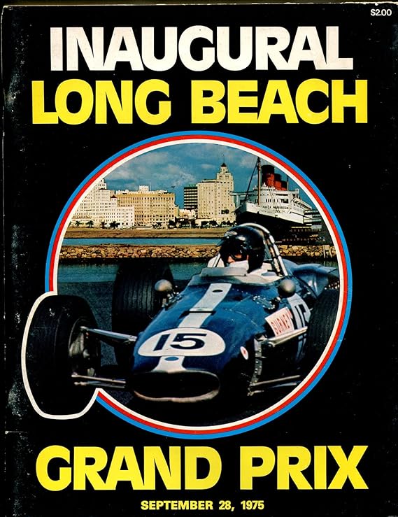 Long Beach Grand Prix Auto Race Program 9/28/1975-1st race-Formula 5000