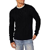 Amazon Essentials Mens Long-Sleeve 100% Cotton Fisherman Cable Crewneck Sweater