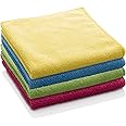 E-Cloth Microfiber Cloth 4-Pack, World's Leading Premium Microfiber Cleaning Cloth, Twice as Durable as Competition, 1 Year Guarantee, Ideal for Kitchen, Countertops, Sinks, and Bathrooms, Assorted