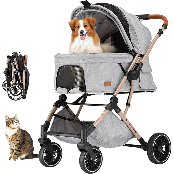 Amazon.com: EchoSmile Small Medium Dogs Stroller 4-Wheel Pet