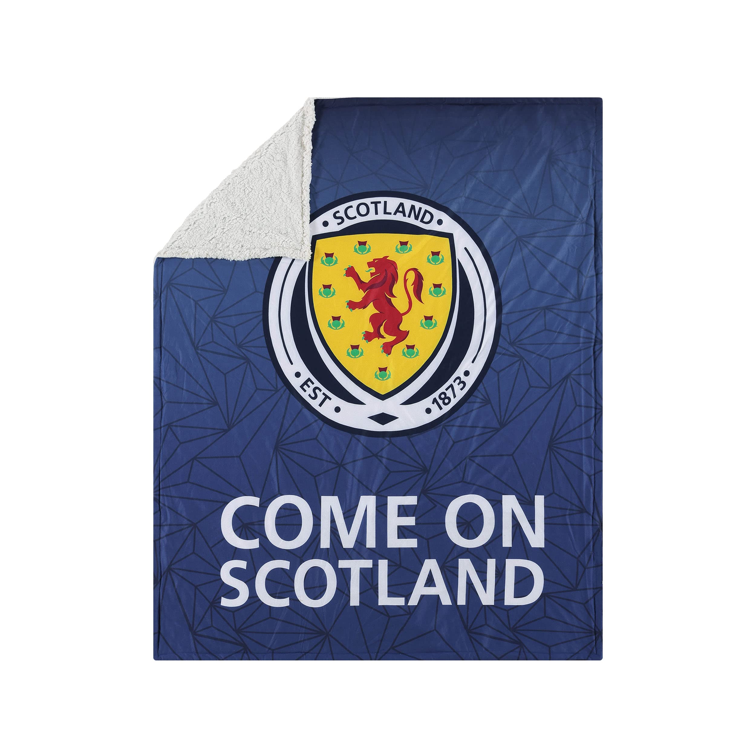 FOCO International Football Scotland Fan Sherpa Plush Throw Blanket