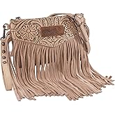 Wrangler Crossbody Small Purse for Women Wristlet Fringe Bag Western Purse
