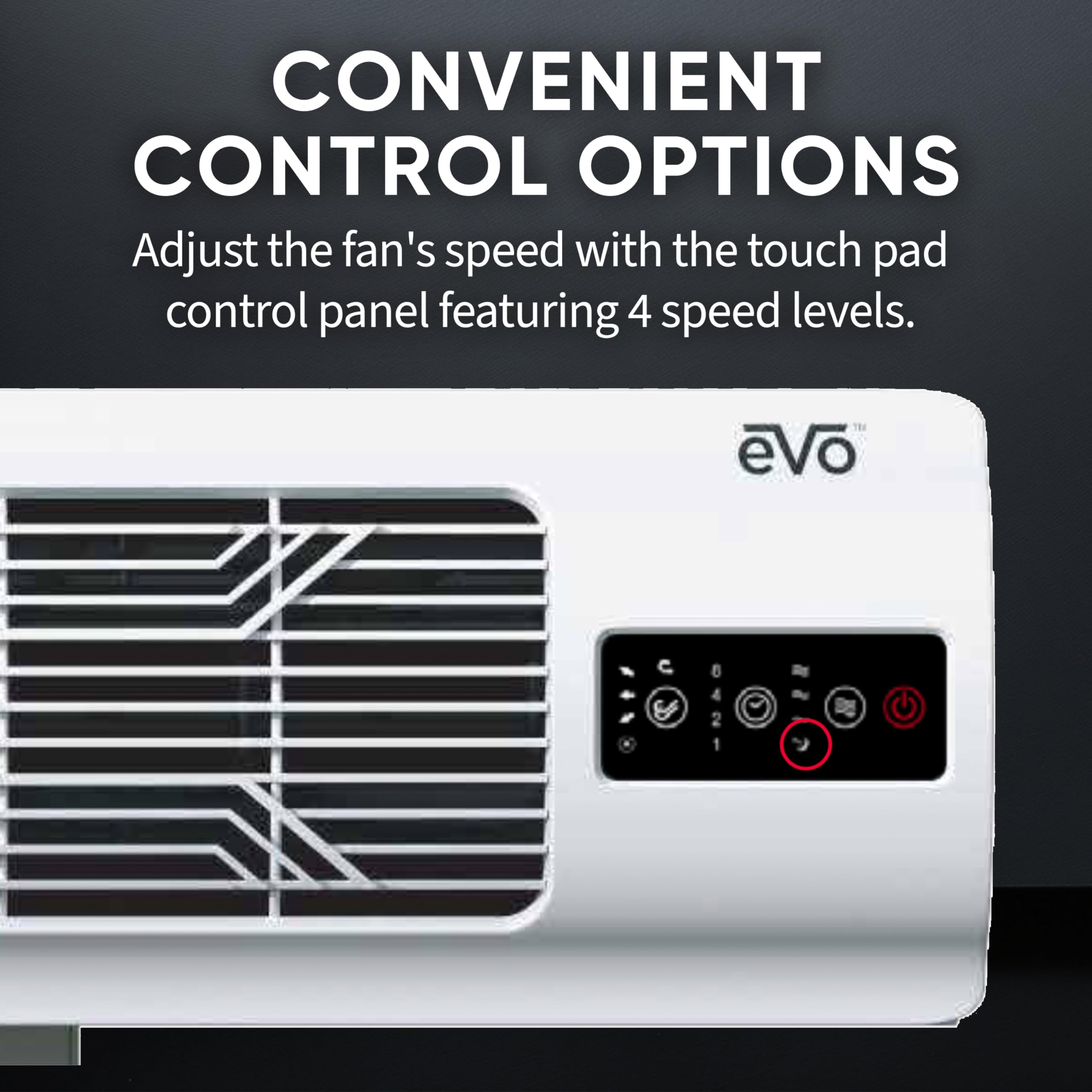 EVO Window Fan Air Circulator with Remote Control (Fits Up To 40
