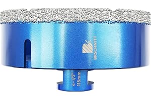 115mm Diamond Core Drill Bit for Porcelain Tile Ceramic Marble Granite Drilling,BRSCHNITT 1pc Vacuum Brazed Diamond Hole Saw 