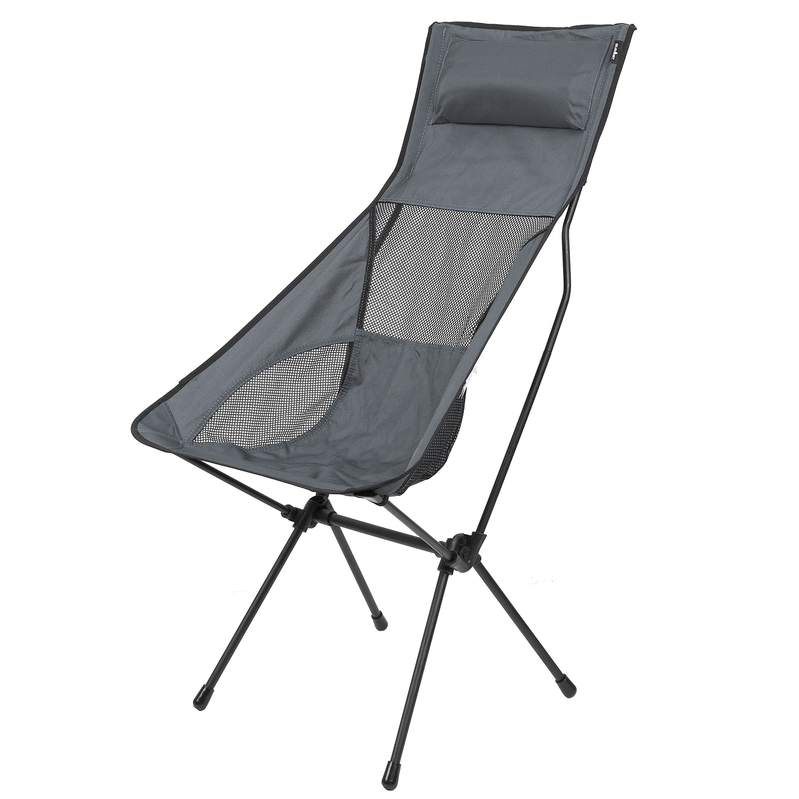 PMS VFM - Pack Away Outdoor Chair With Carry Bag (Gray) Easy, Durable, Comfortable, Lightweight, Festivals, Hiking, Picnics, Outdoor Living, Water Resistant, Portable, Holidays