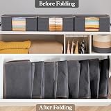 Lifewit 3 Pack 35L Clothes Storage Bins with Lids, Clear Window, Handles view 6
