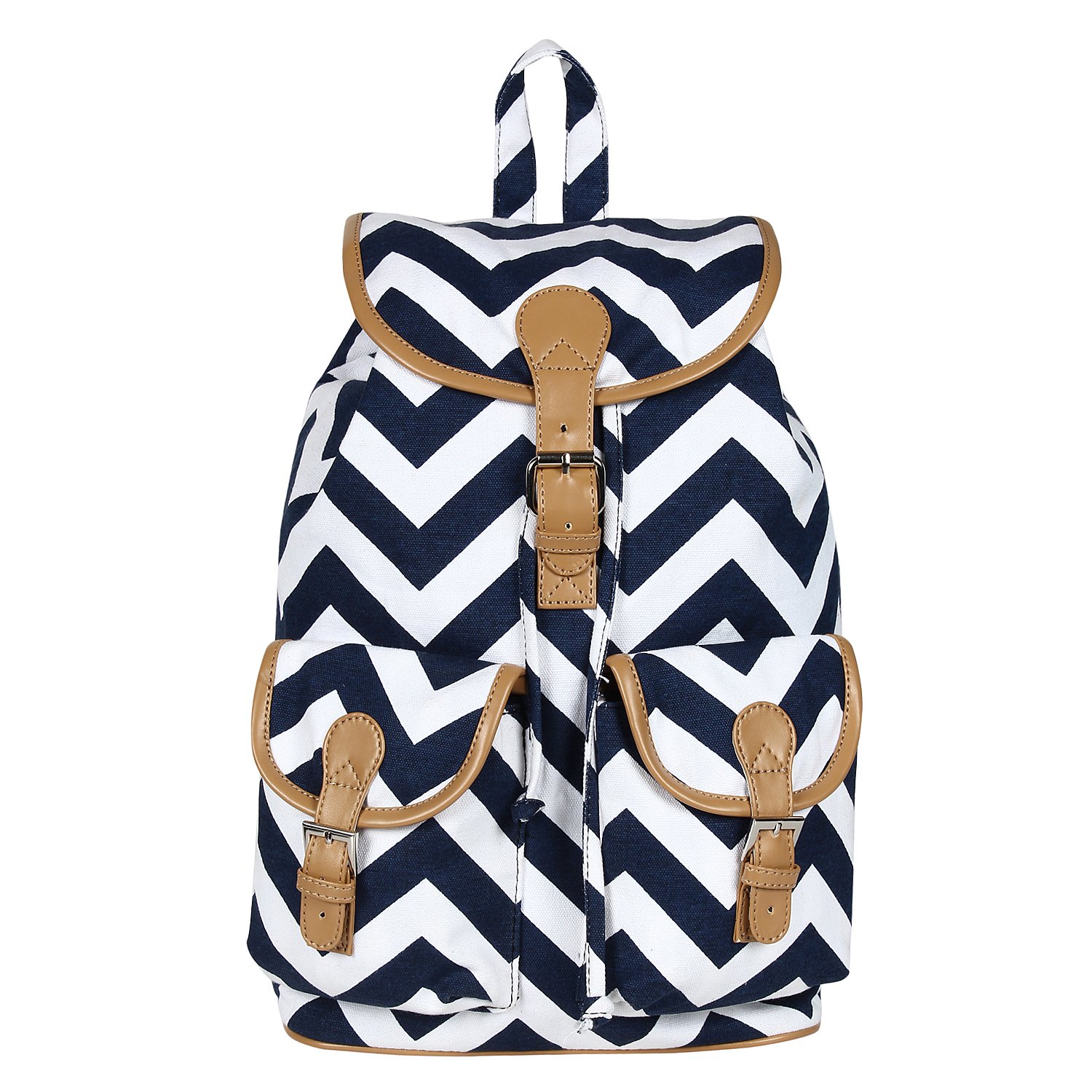 lychee bags women's blue, white canvas lacey backpack