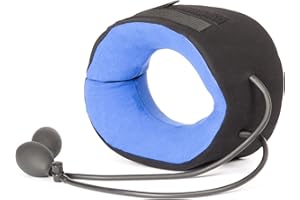 Body Sport TracCollar Cervical Neck Traction Device, Fits 16 in. to 18 in. Size (Medium/Large) - Inflatable, Adjustable Stretcher for Pain Relief with Two-Hand Pump System