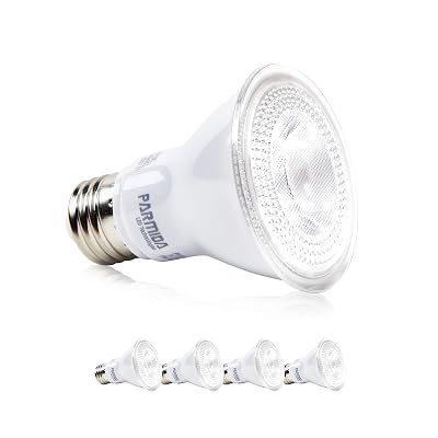 Sunco 6 Pack PAR20 LED Bulbs, Flood Light Bulb Outdoor, 500 LM, 7W  50W Equivalent , 2700K Soft White E26 Medium Base Dimmable Track Lighting Indoor Outdoo