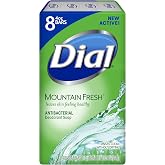 Dial Antibacterial Bar Soap, Refresh &amp; Renew, Mountain Fresh, 4 oz, 8 Bars