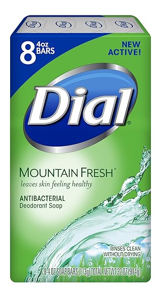 DIAL ANTIBACTERIAL BAR SOAP, REFRESH & RENEW, MOUNTAIN...