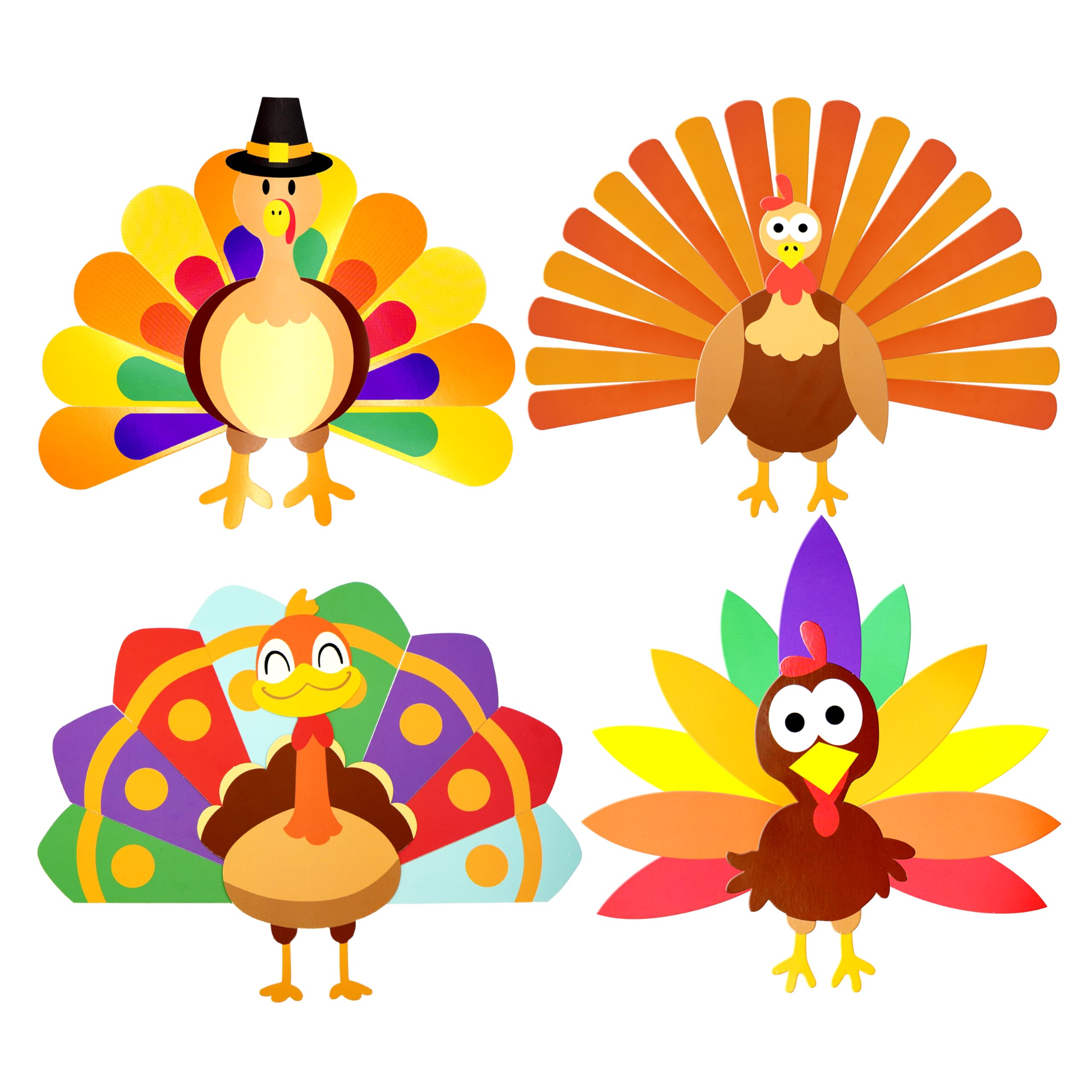 Photo 1 of 4E's Novelty Turkey Craft Kit, 4 Pcs Thanksgiving Crafts Kits for Kids, Thankful Turkey Activity Turkeys Arts and Crafts Friends Giving Kids Craft