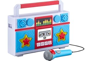 eKids Sing Along Boom Box Speaker with Microphone, Kids Karaoke Machine with Built in Music (Mother Goose)