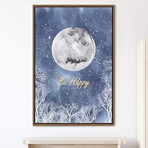 SIGNWIN Framed Canvas Wall Art Sparkle Gold Be...