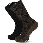 Wolverine mens Alpine Brushed Thermal Crew Socks - 2 Pairs - Soft Insulated Cushioning