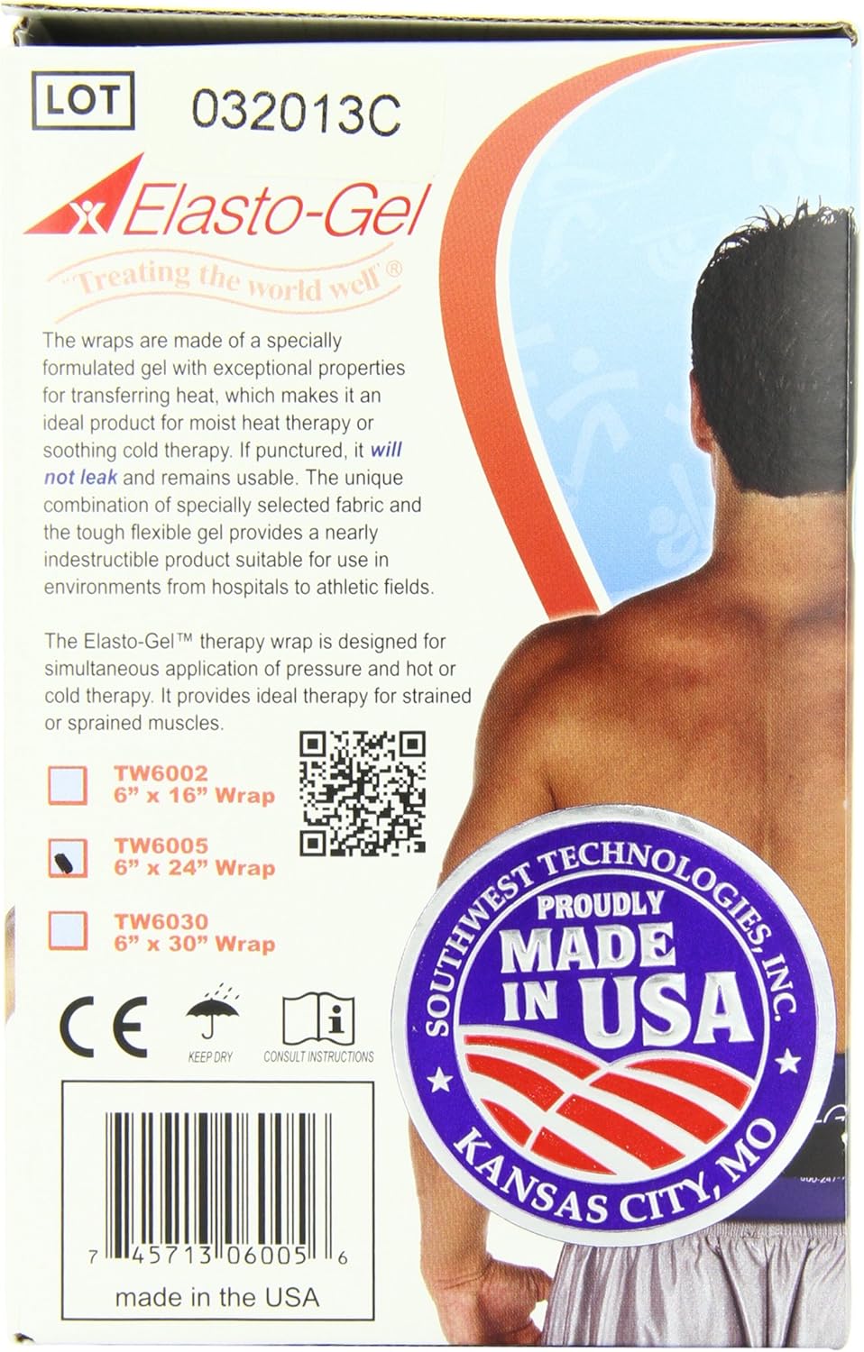 Elasto-Gel, Hot/Cold Therapy Wrap, 6" X 24": Health & Personal Care