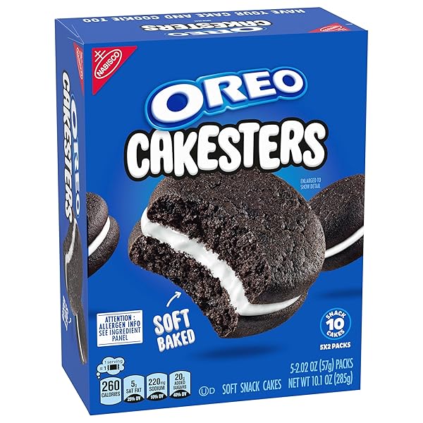 OREO CAKESTERS SOFT SNACK CAKES VARIETY PACK, 3-5 COUNT PACKS (15 TOTAL SNACK PACKS, 5 PER FLAVOR)