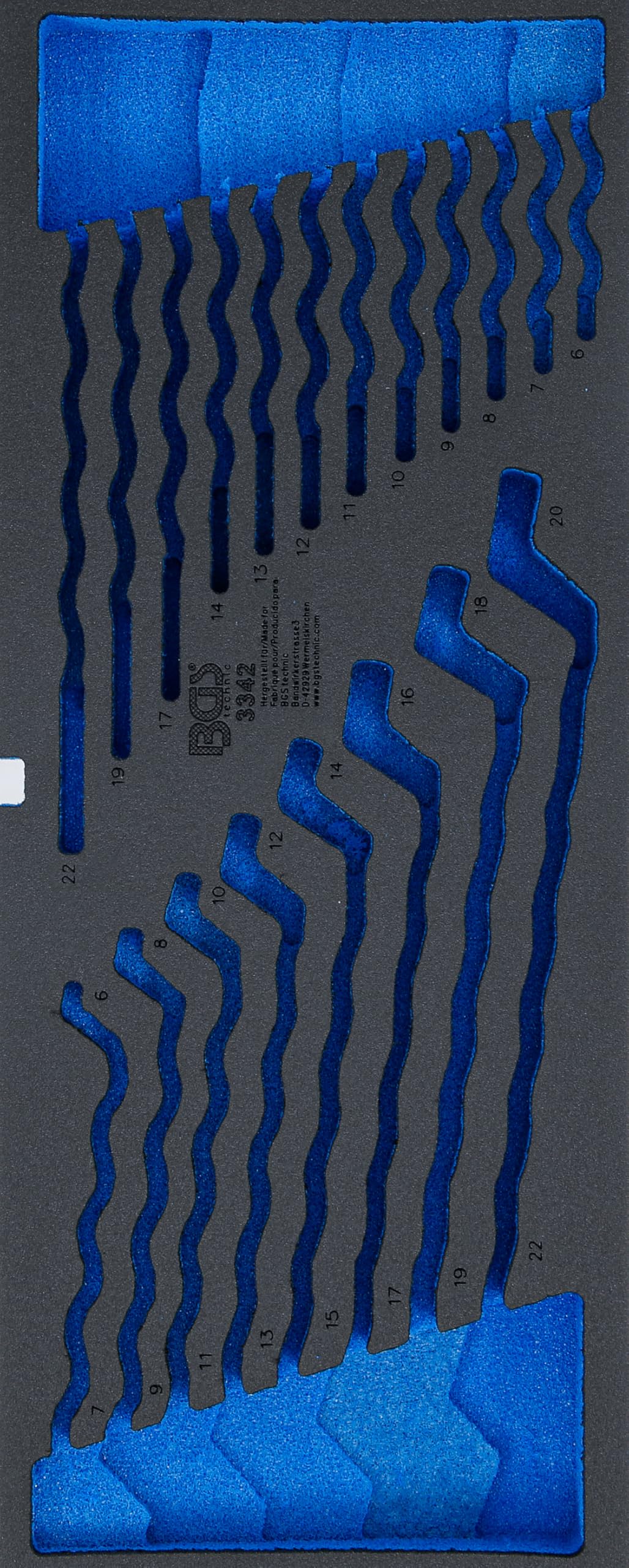 BGS 3342-1 | Foam Tray for BGS 3312, empty: for Combination Spanner Set