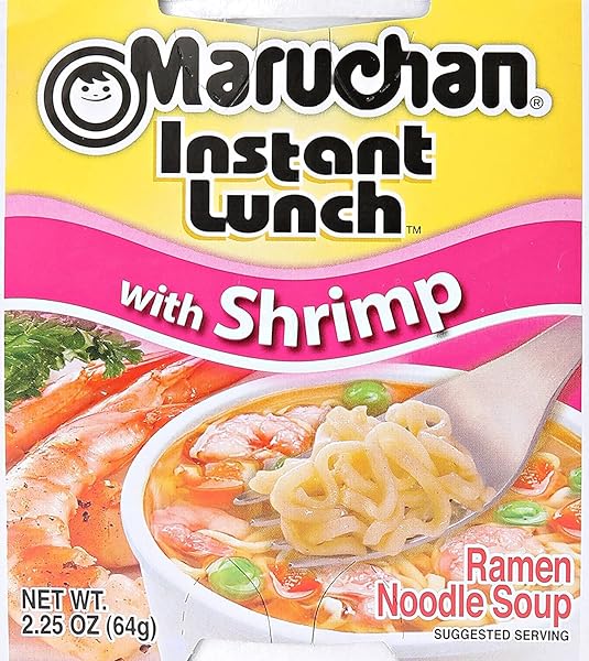 MARUCHAN INSTANT LUNCH WITH SHRIMP RAMEN NOODLES WITH...