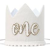 KOJIN 1 St Birthday Crown Hat For Baby - Boho First Birthday Celebration Hat,Natural Boho One Year Of Decorations