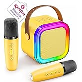 Mini Karaoke Machine for Kids, 2026 TOP Toys Birthday Gifts Ideas for Girls Ages 4, 5, 6, 7, 8, 9, 10, 12+ Years Old, Portable MP3 Player with 2 Wireless Mics for Family Home Party