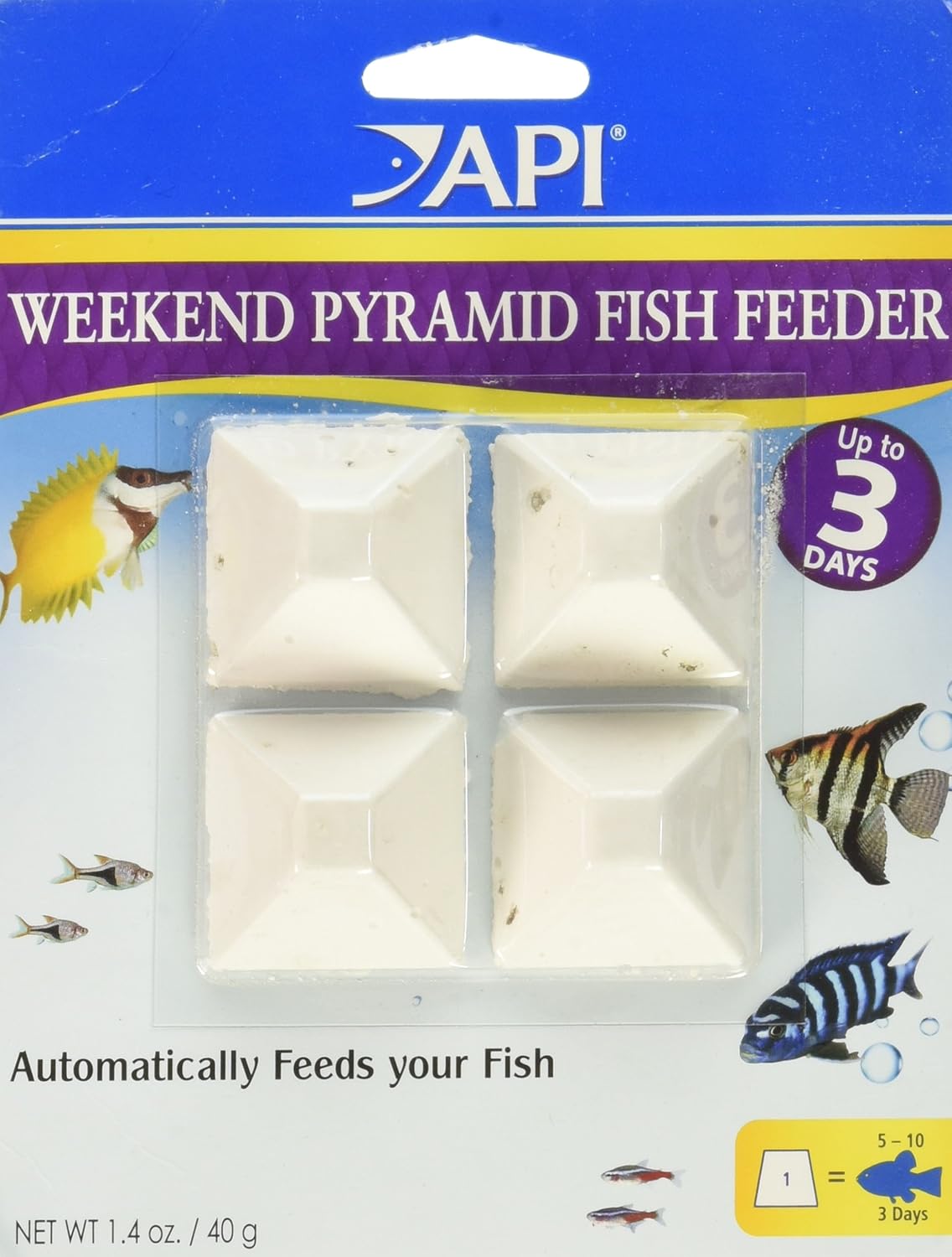 Amazon Com 2 Pack Api 3 Day Pyramid Automatic Fish Feeder 4