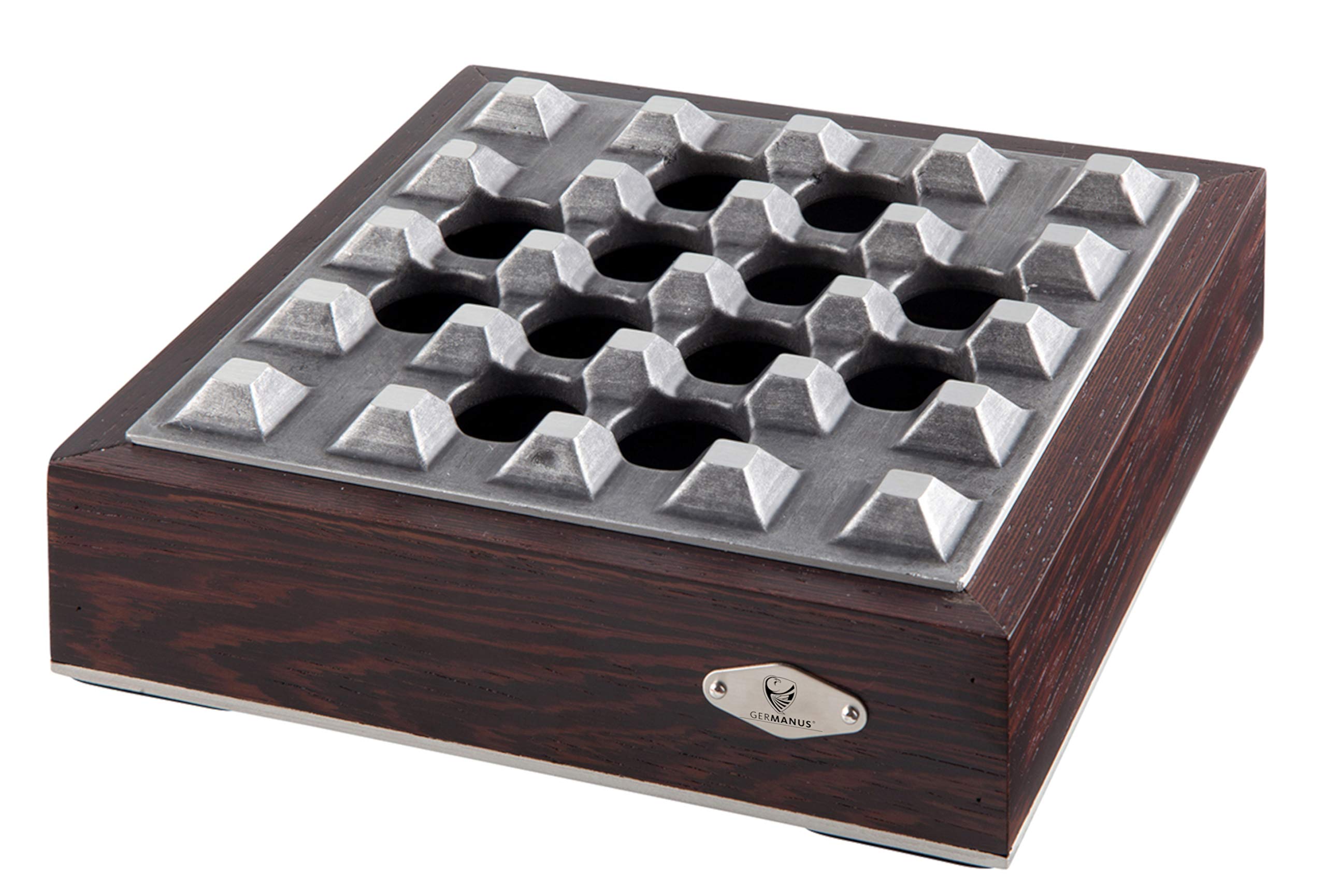 Germanus Cigar Ashtray Solid Wood and Metal