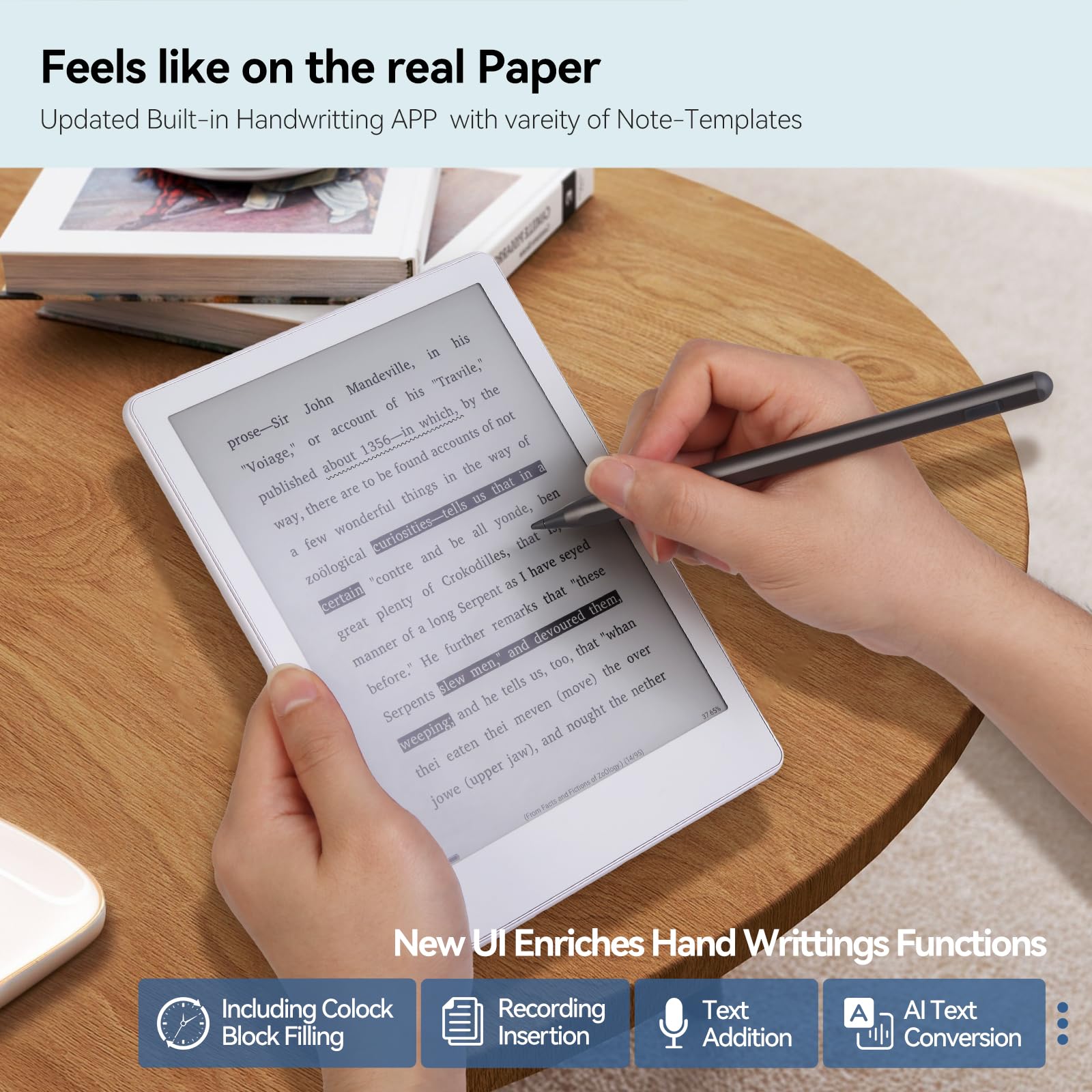 Meebook E-Reader M8 | 7.8' Eink Carta Screen | 300PPI Smart Light | Android 14 | Octa Core Processor | Dual Mics&Speakers | Support Play Store | Hand Writing | 4GB+64GB | Micro-SD Slot | White