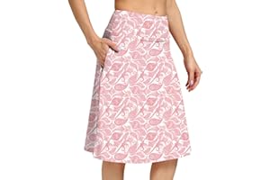 CZRLHYT Womens Skorts Modest Knee Length Skirts Athletic Midi Active Running Skirt