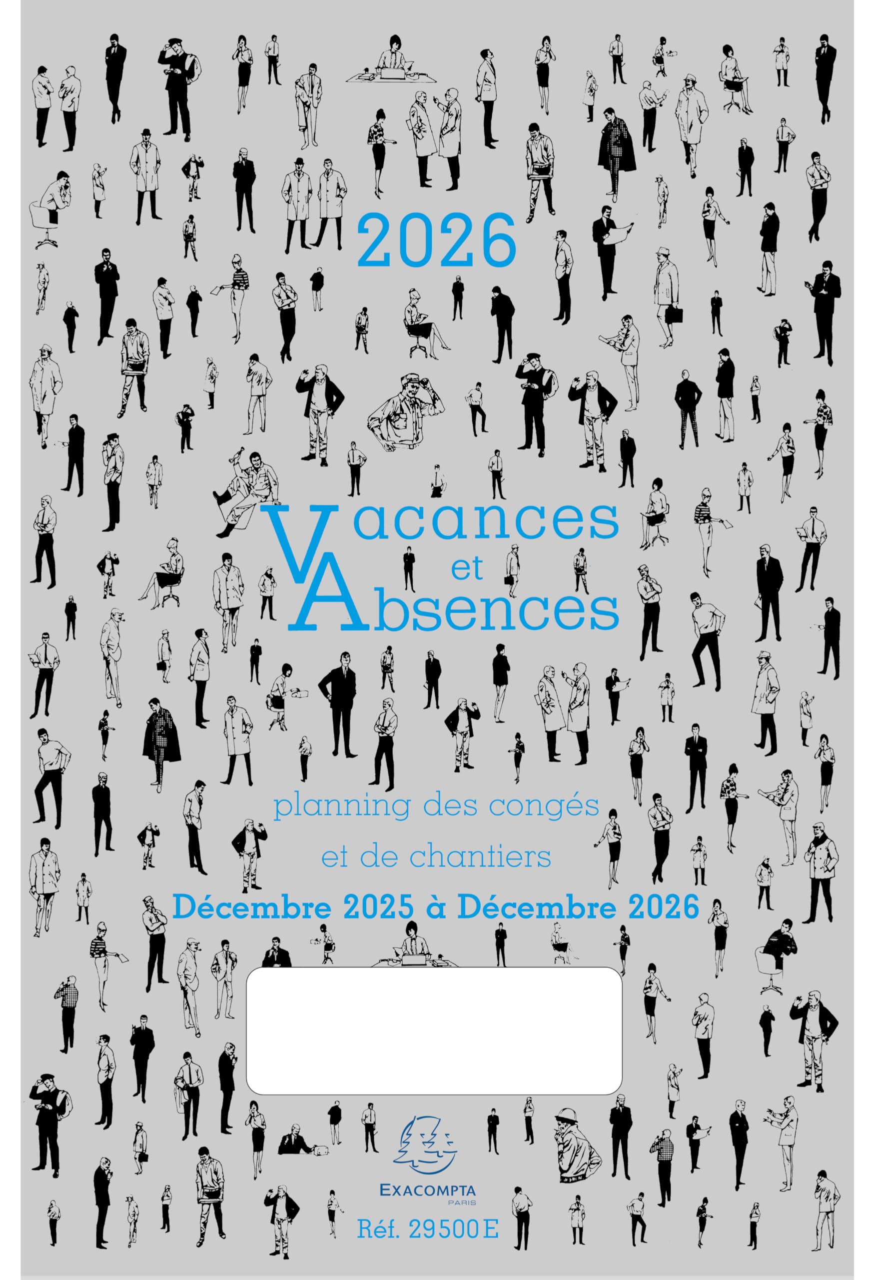 Exacompta 29500 Holiday Planning Absences December 2017 to December 2018