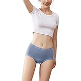 Goat Union Organic Cotton Boyleg Period Underwear for Women & Teens - Moderate Absorbency Period Panty, Rainwashed, L, Pack of 1