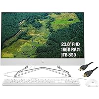 2020 Premium HP 24 All-in-One Desktop Computer 23.8" FHD WLED Anti-Glare Display AMD Athlon Silver 3050U Processor 16GB…