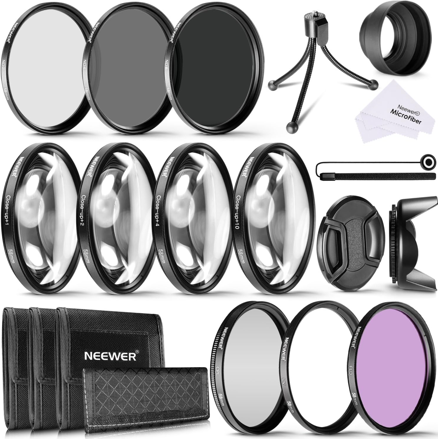 Neewer 58MM Camera Lens Filter Kit Includes 58MM Close Amazon.co.uk Camera & Photo