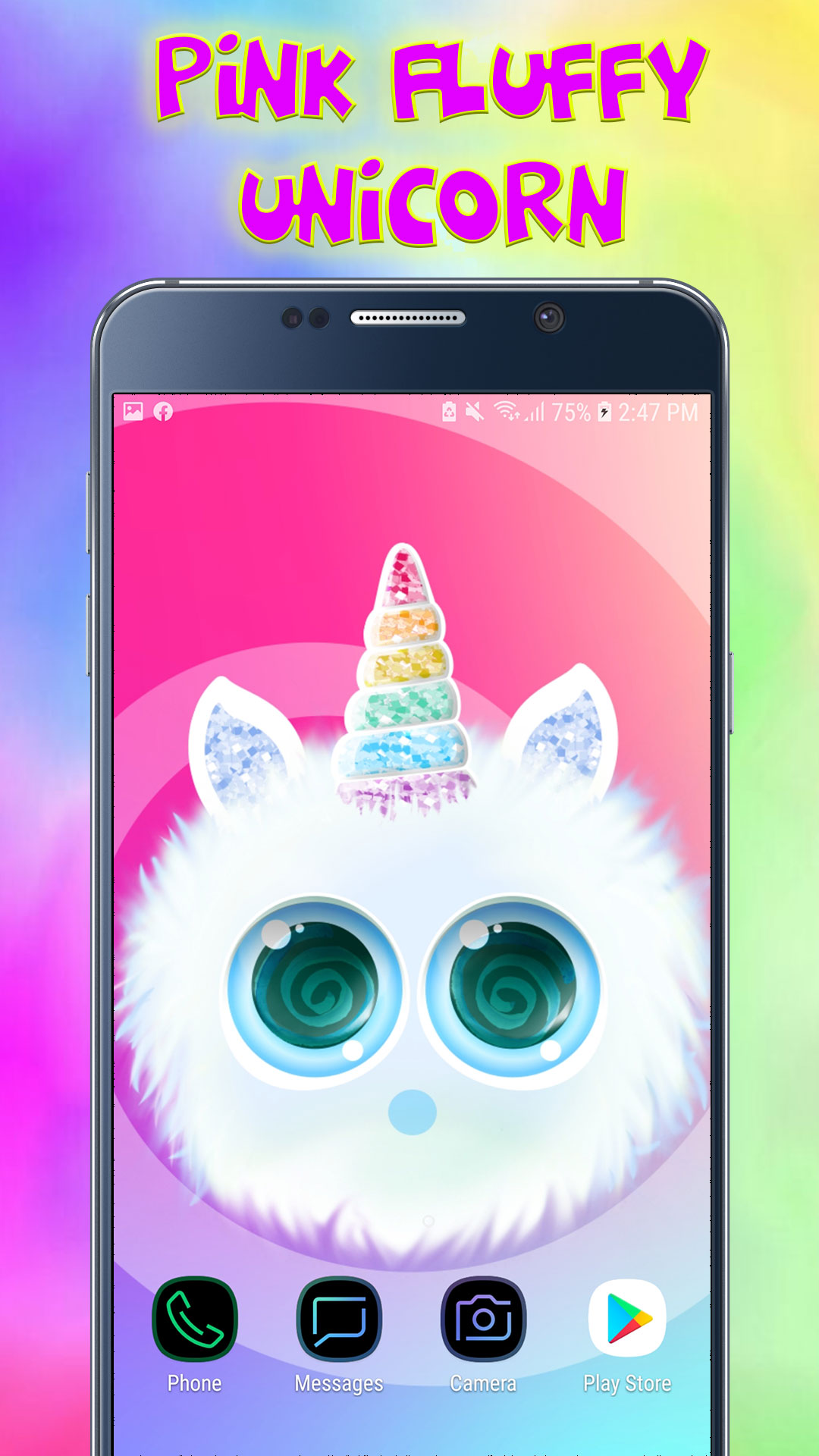 Cute Fluffy Unicorns Background - Thumbnail 5