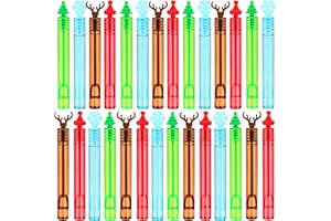 SAWOWKUYA Christmas Bubble Wands,48 Pack Christmas Mini Bubble Wands Party Favors Christmas Toys Gift for Boys Girls Kids Classroom Rewards Sock Fillers Gifts Party Supplies