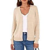 PRETTYGARDEN Lightweight Cardigans for Women Trendy Cozy Fall Fashion Long Sleeve Button V Neck Soft Knit Spring Sweater Tops