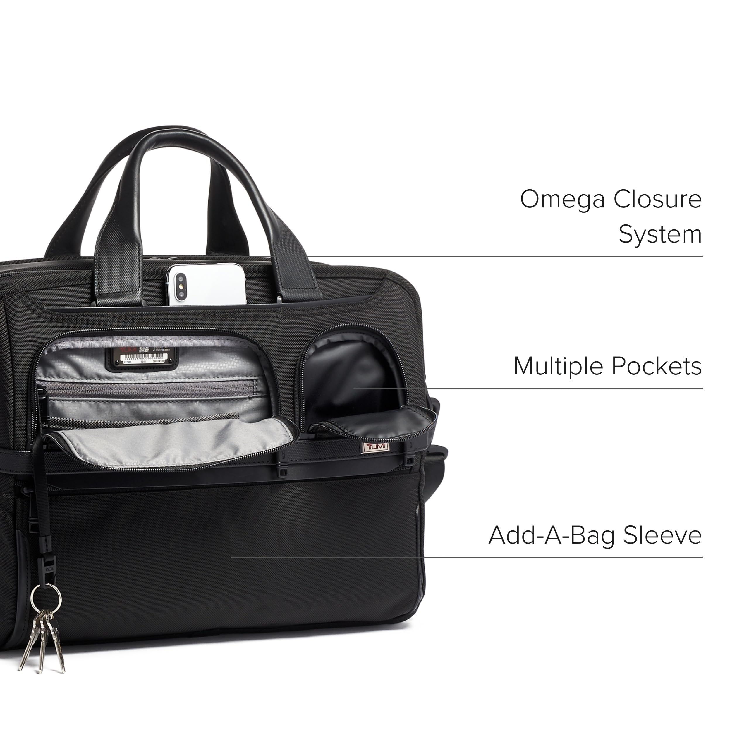 TUMI Alpha Expandable Organizer Laptop Briefcase - 15-Inch Laptop Briefcase Organizer for Men & Women - Travel Laptop Bag