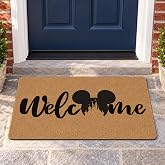 LuckyChu Welcome Door Mat Outdoor Indoor Entrance Low-Profile Floor Mats Non Slip Durable Entrance Rugs for Entry, Patio, High Traffic Areas Front Door, 17