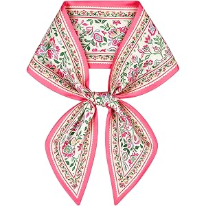 Jusen 59" Hair Scarf for Women Silky Long Neck Head Scarves Purse Bag Scarfs for Handbag Satin Headscarf Gift 59" * 5.9”