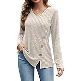 Dimur Sweaters for Women Trendy 2025 Long Sleeve Shirts Ligheweight Sweatshirt Loose Fit Tunic Tops