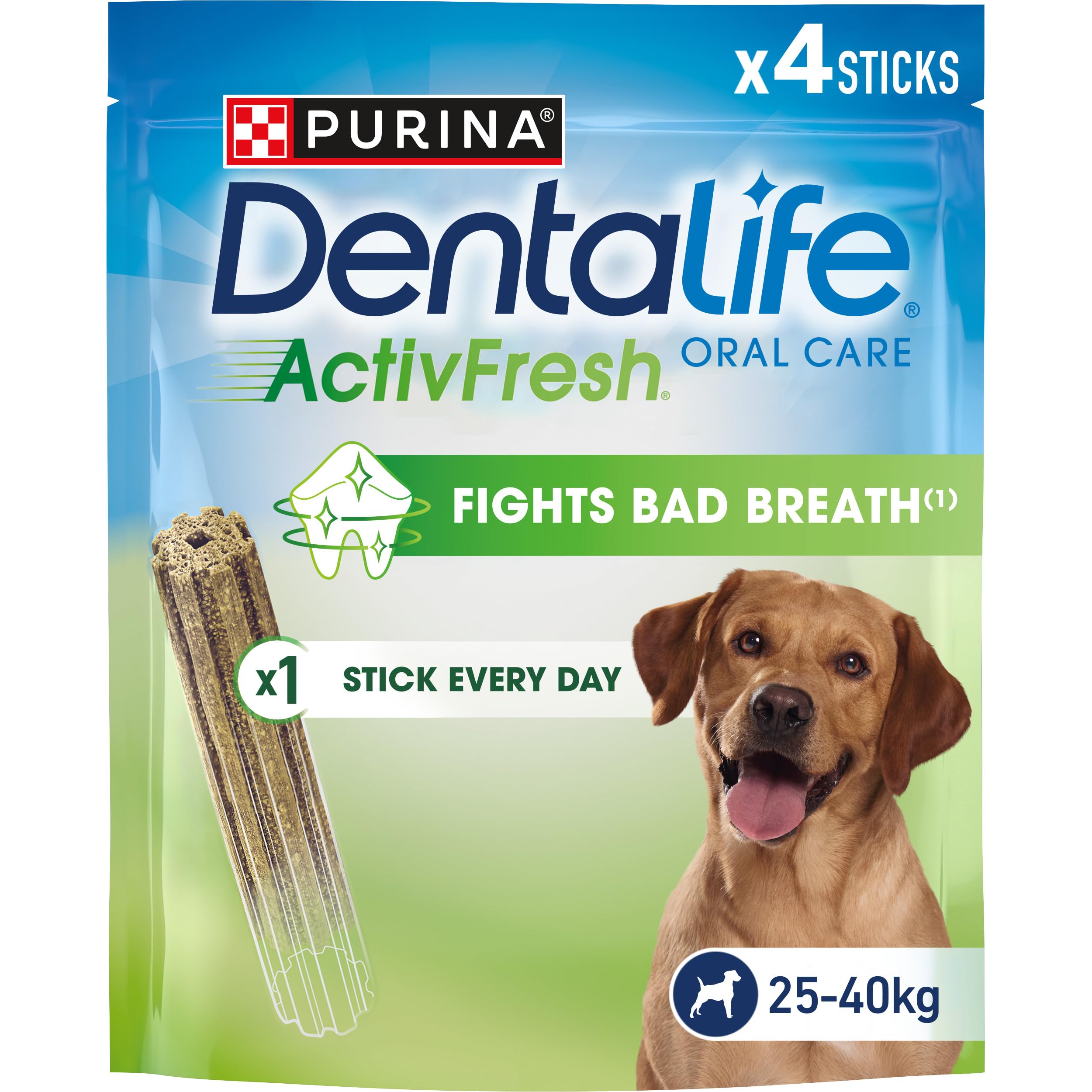 DENTALIFE ActivFresh Large Dental Chicken Dog Chews 4 Sticks (Pack of 6)