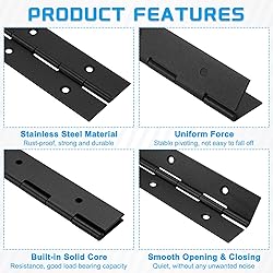 uxcell 2 Pack Piano Hinge, 12" Stainless Steel