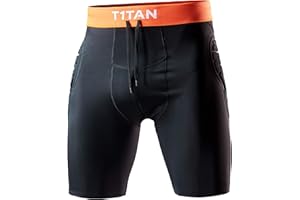 T1TAN Goalkeeper Protection Shorts - Padded Goalie Compression Sliders | XXS-XL